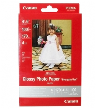 佳能（Canon）GP-601 4×6 (100) 光面照片纸 相片纸 100张/包