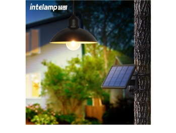 太阳能灯庭院灯户外防水节能灯泡分体式照明路灯家用复古铁艺吊灯景观花园灯