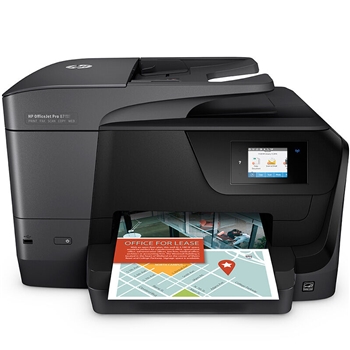 惠普（HP）OfficeJet Pro 8710 彩色喷墨一体机 A4幅面 打印/复印/扫描/传真 自动双面无线打印 支持QQ物连打印 