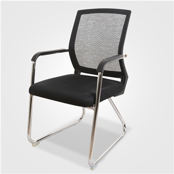 爱佳德(AJaDeLL)电脑椅家用椅子简约现代人体工学固定弓子椅网布椅职员椅办公椅子 黑色