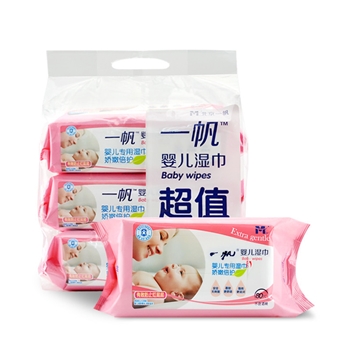 一帆婴儿湿巾240片(三连包 80片*3) 超值装