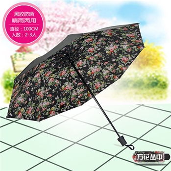 樱花小黑伞晴雨伞遮阳伞折叠伞
