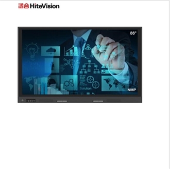 鸿合（HiteVision）ICB-N86P 视频会议系统电子白板教学一体机86英寸平板 4K屏 含支架+无线传屏器