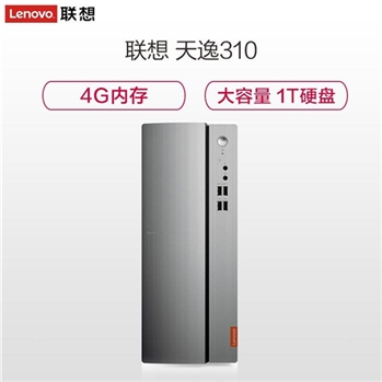联想（Lenovo）天逸310台式电脑办公主机 （ AMD处理器 集成显卡 4G内存 1T大容量硬盘 ）