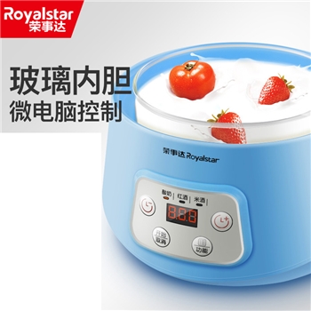荣事达(Royalstar)酸奶机家用全自动智能红酒米酒机加厚玻璃内胆1.2升大容量菌粉