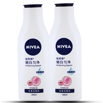 妮维雅 温润透白乳液200ml*2支装 身体护理 保湿补水美白 身体乳液 润肤乳